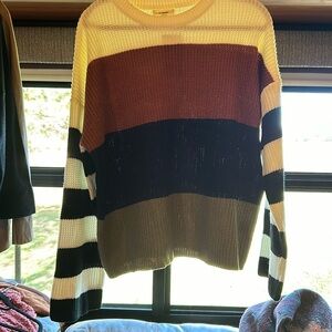 NWT women’s striped long sleeve sweater ee:some m/l